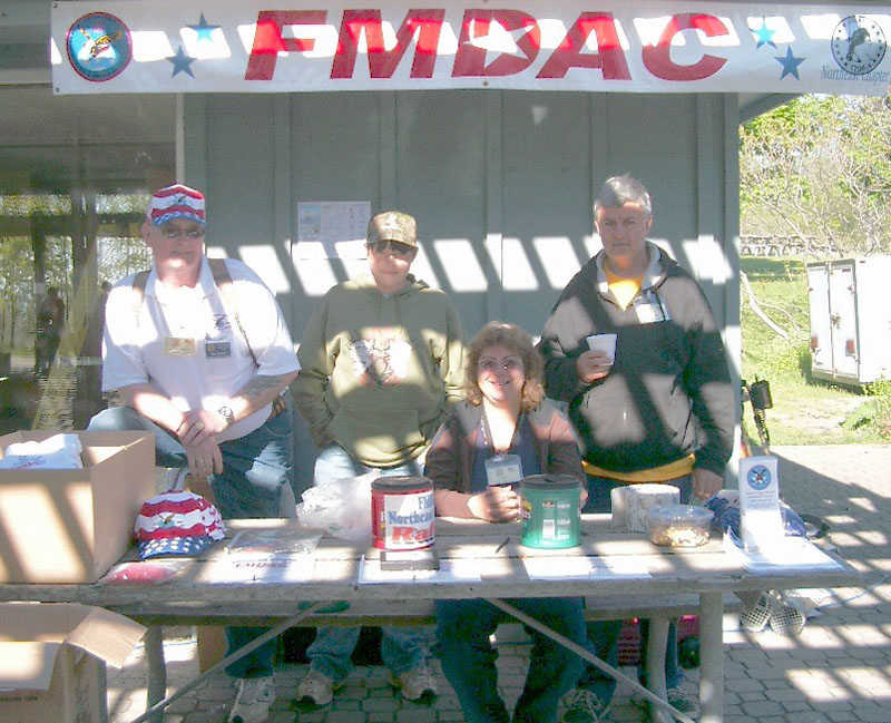 FMDAC Raffle Table - John, Andrew, Lori, Curt